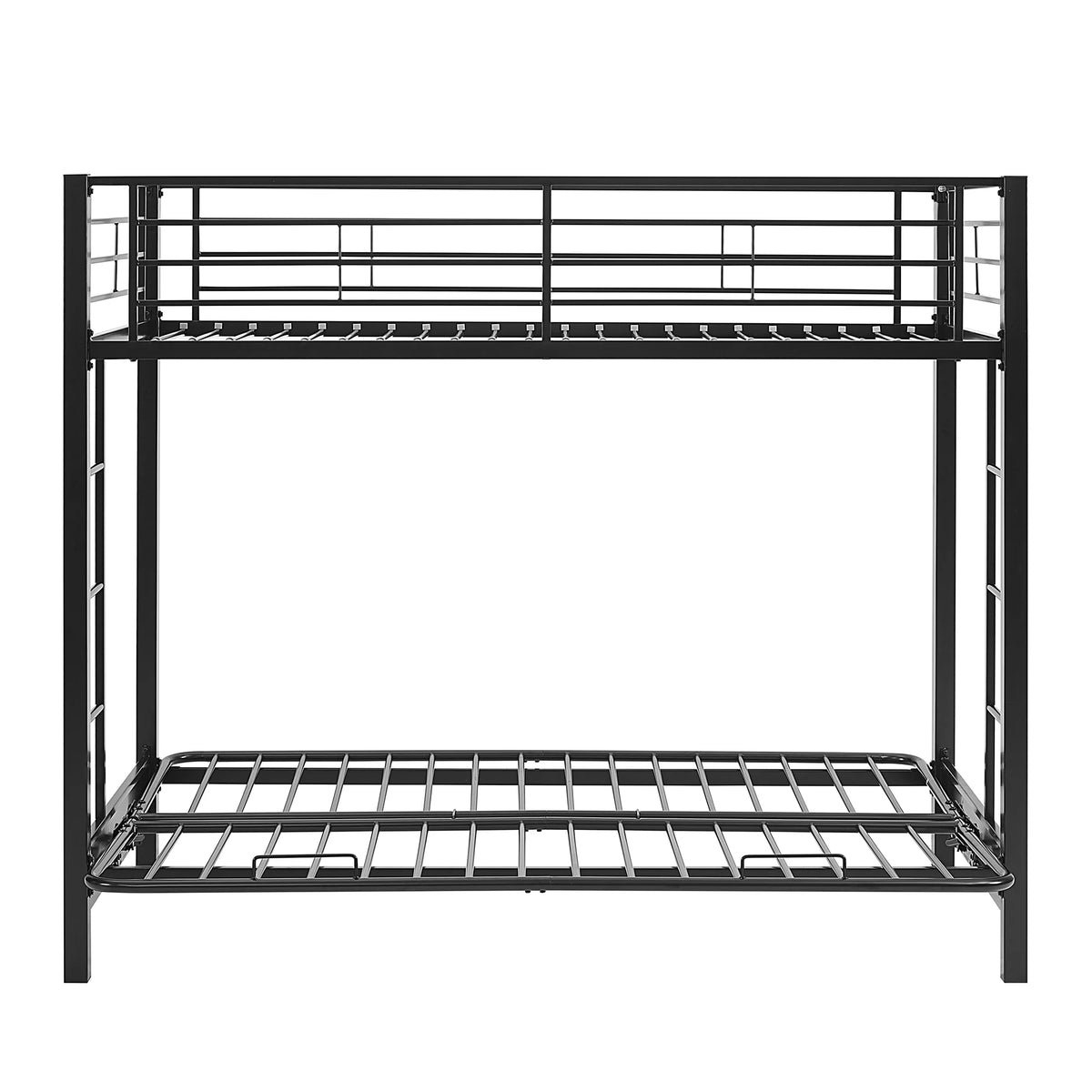 Black Metal Twin Over Futon Bunk Bed I43176