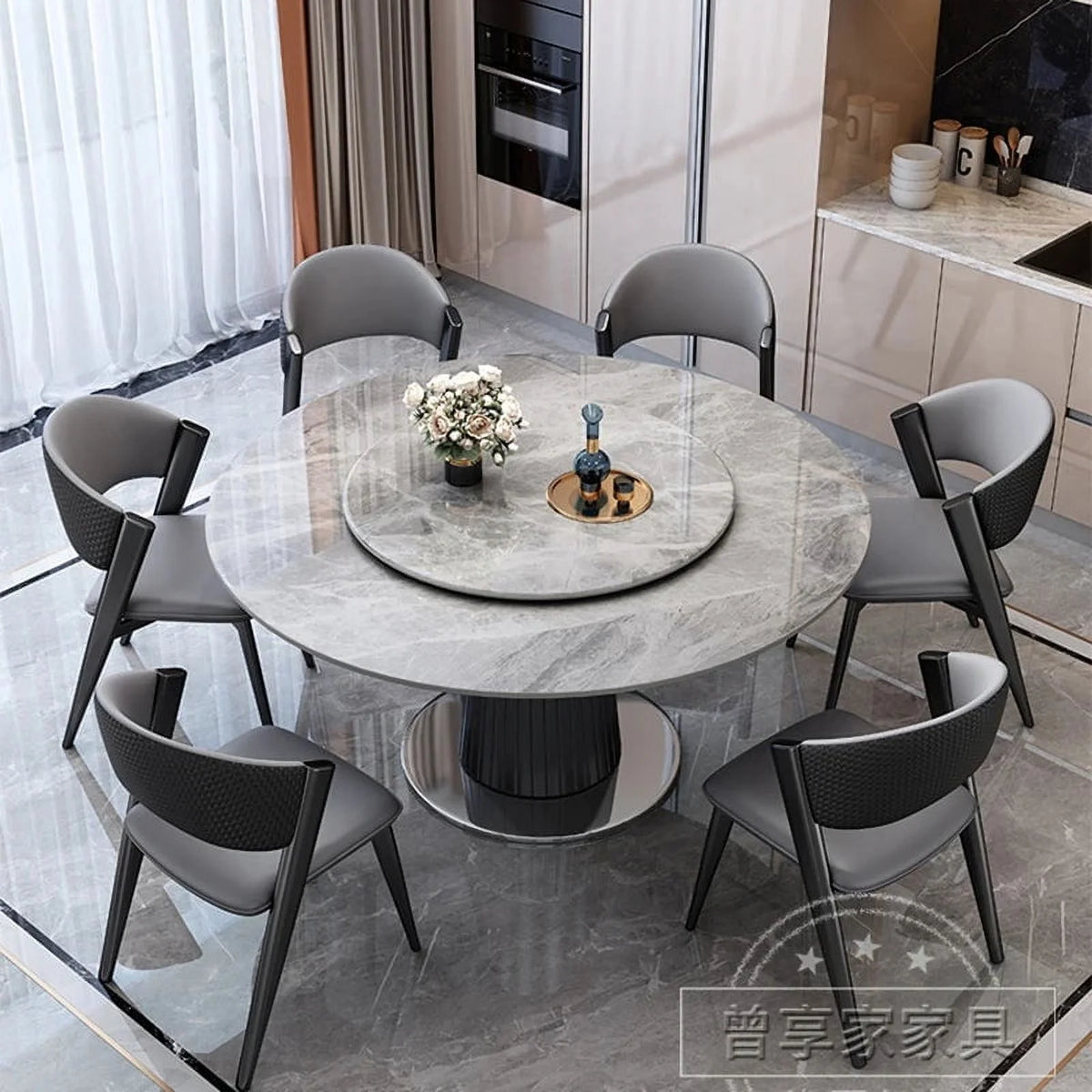 Round Marble Dining Table H853