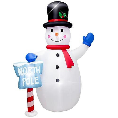 8 Foot Inflatable Snowman Penguin Decoration with LED Lights Q28004