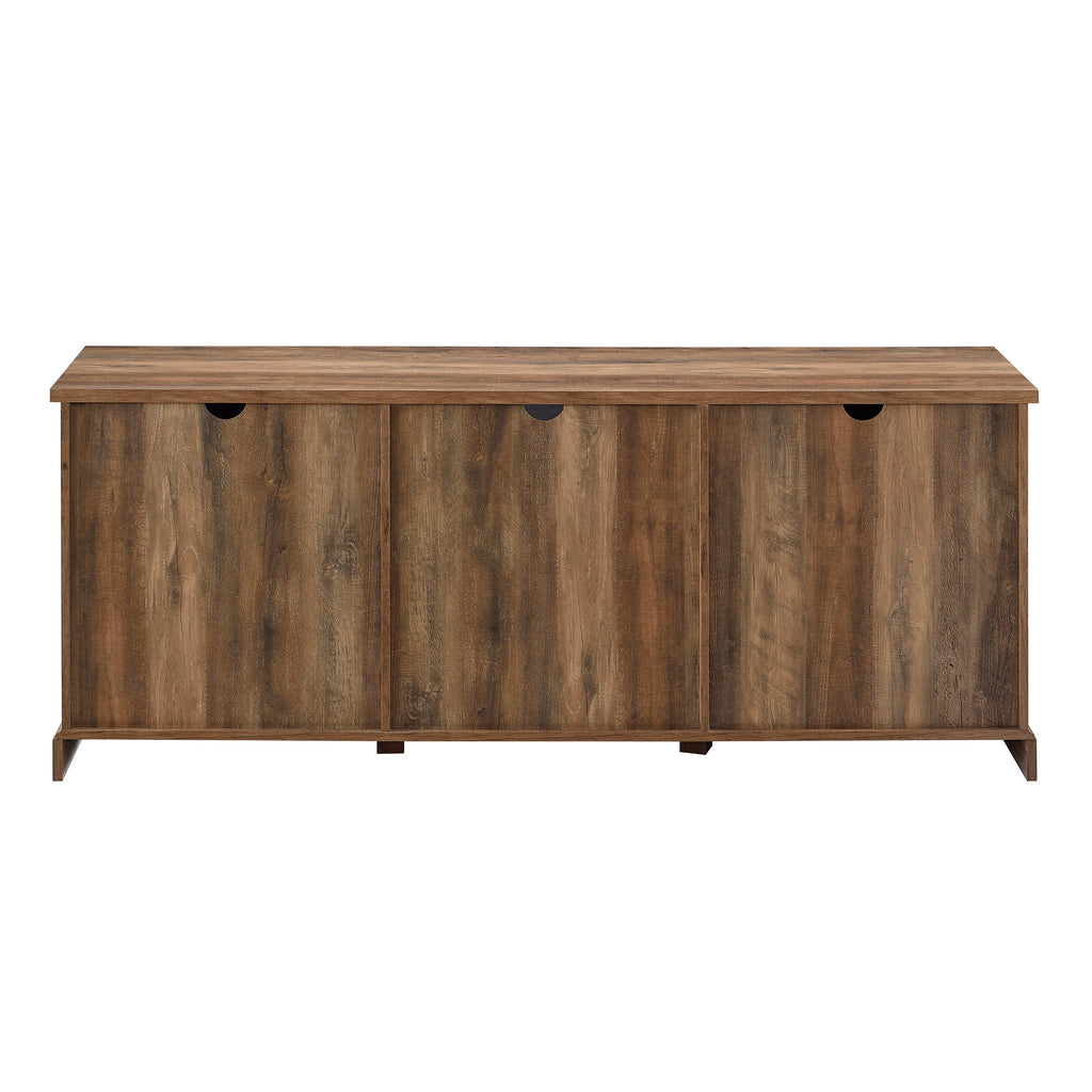 Reclaimed Barnwood Sliding Door TV Stand S37733