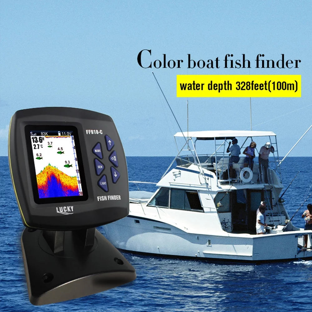 Color Screen Wired Fish Finder Dual Frequency 328ft/100m Water Depth X613