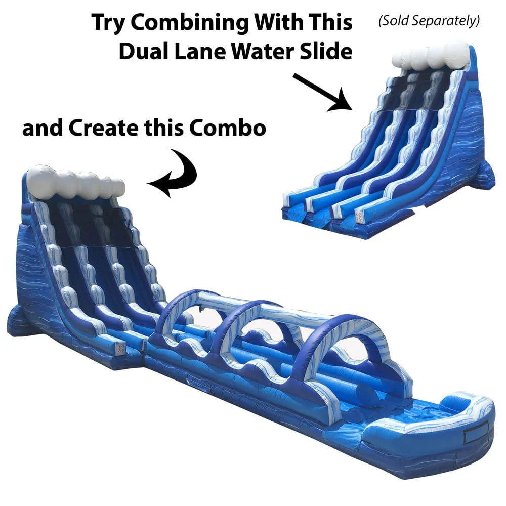 Blue Marble Double Lane Inflatable Slip n Slide with Blower J2326
