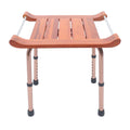 Teak Shower Stool Bathroom Bench Adjustable Non-Slip S827