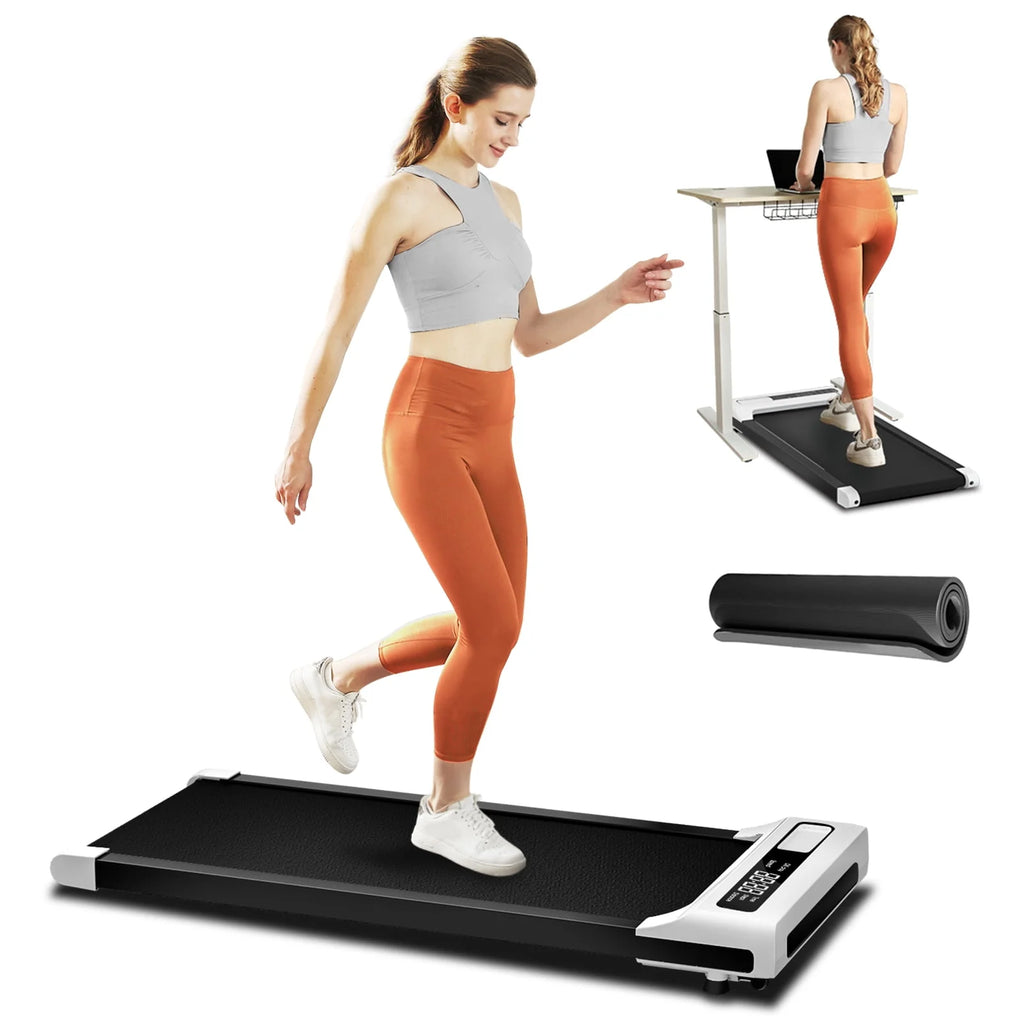 2 in 1 Under Desk Treadmill, 2.5HP Quiet Portable Treadmill, Black S883493