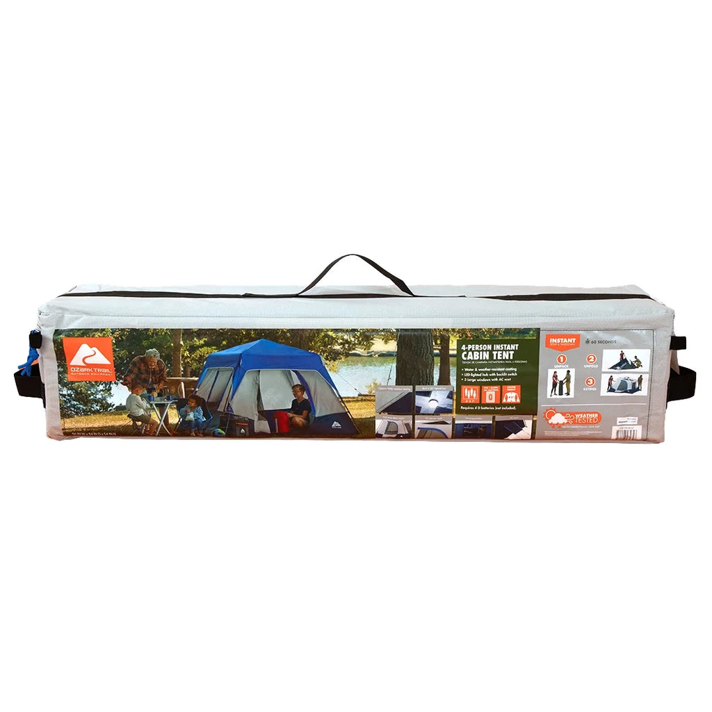 4-Person Instant Cabin Tent with LED Lighted Hub Y543471