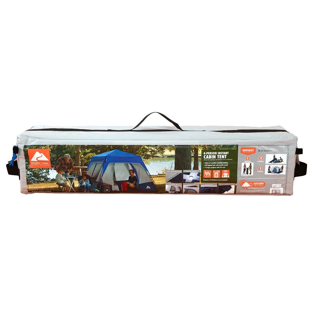 4-Person Instant Cabin Tent with LED Lighted Hub Y543471