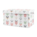 Grey Coral and Mint Storage Fabric Toy Box W84883