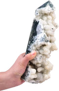 Extra Large Moss Agate Crystal Obelisk Tower Decorative Stone R303