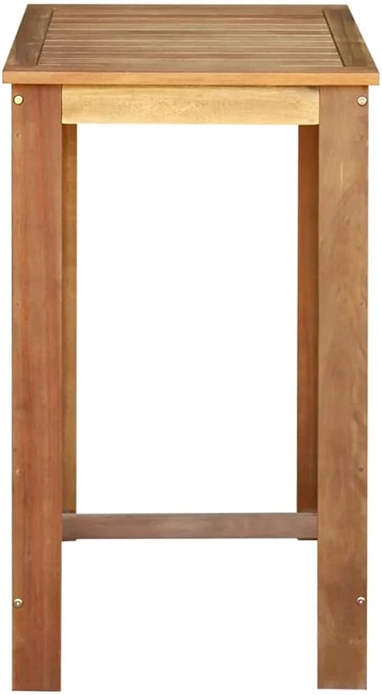 Solid Acacia Wood Bar Table 47.2"x23.6" Brown X753313