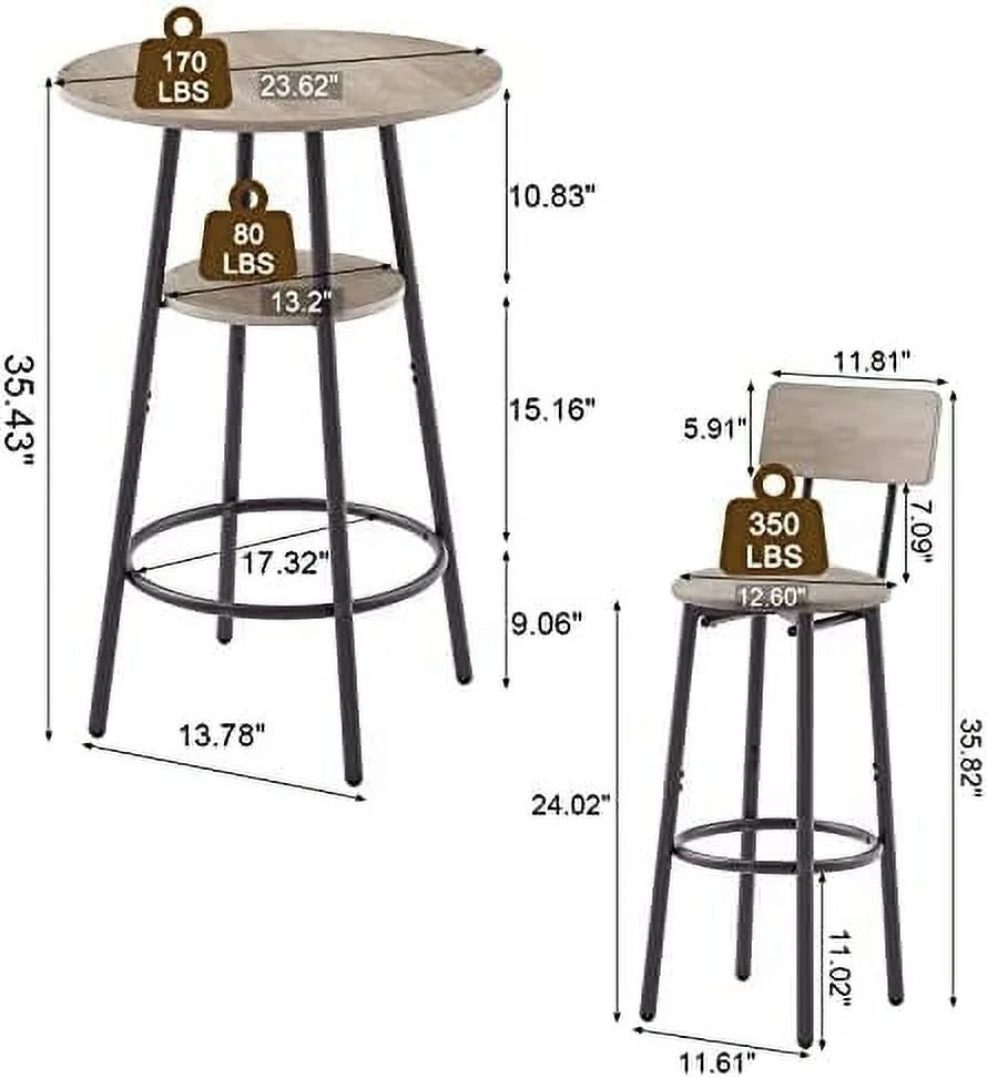 5 Piece Counter Height Table and Chairs Set J46789