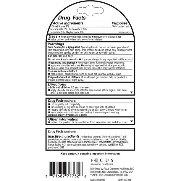 4 Pk Lip Balm Stick SPF 30 .10oz A11549
