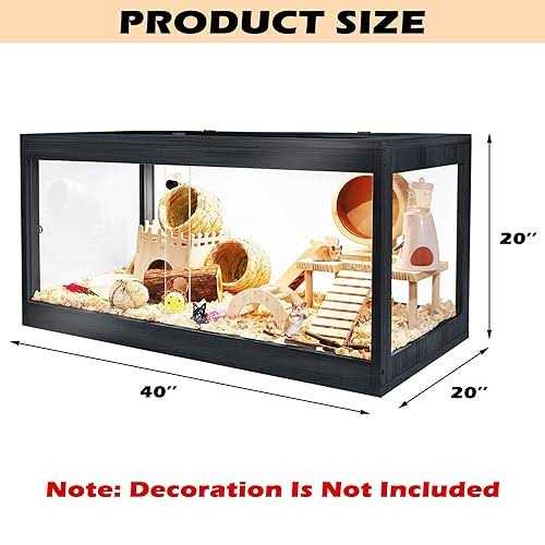 Wooden Hamster Cage with Acrylic Sheets U3487