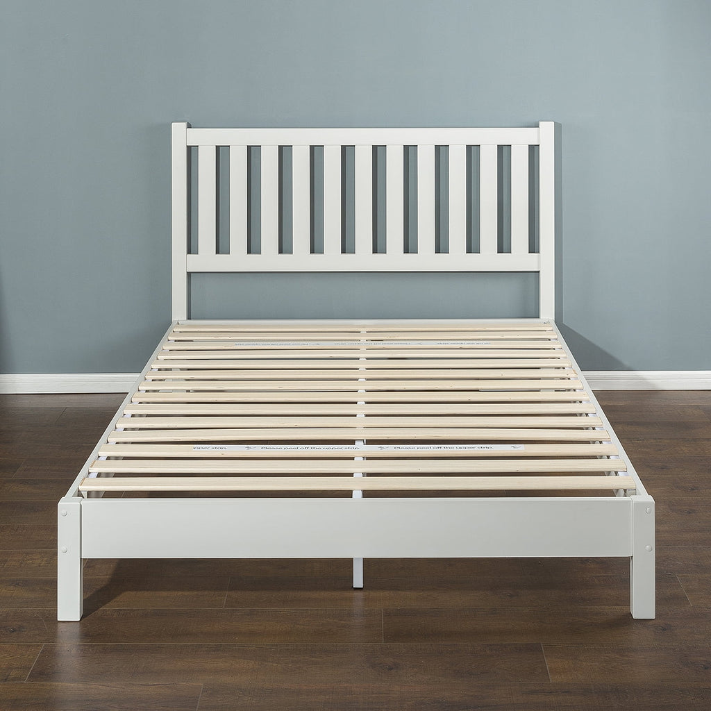 Wood Platform Bed Frame with Headboard K60822
