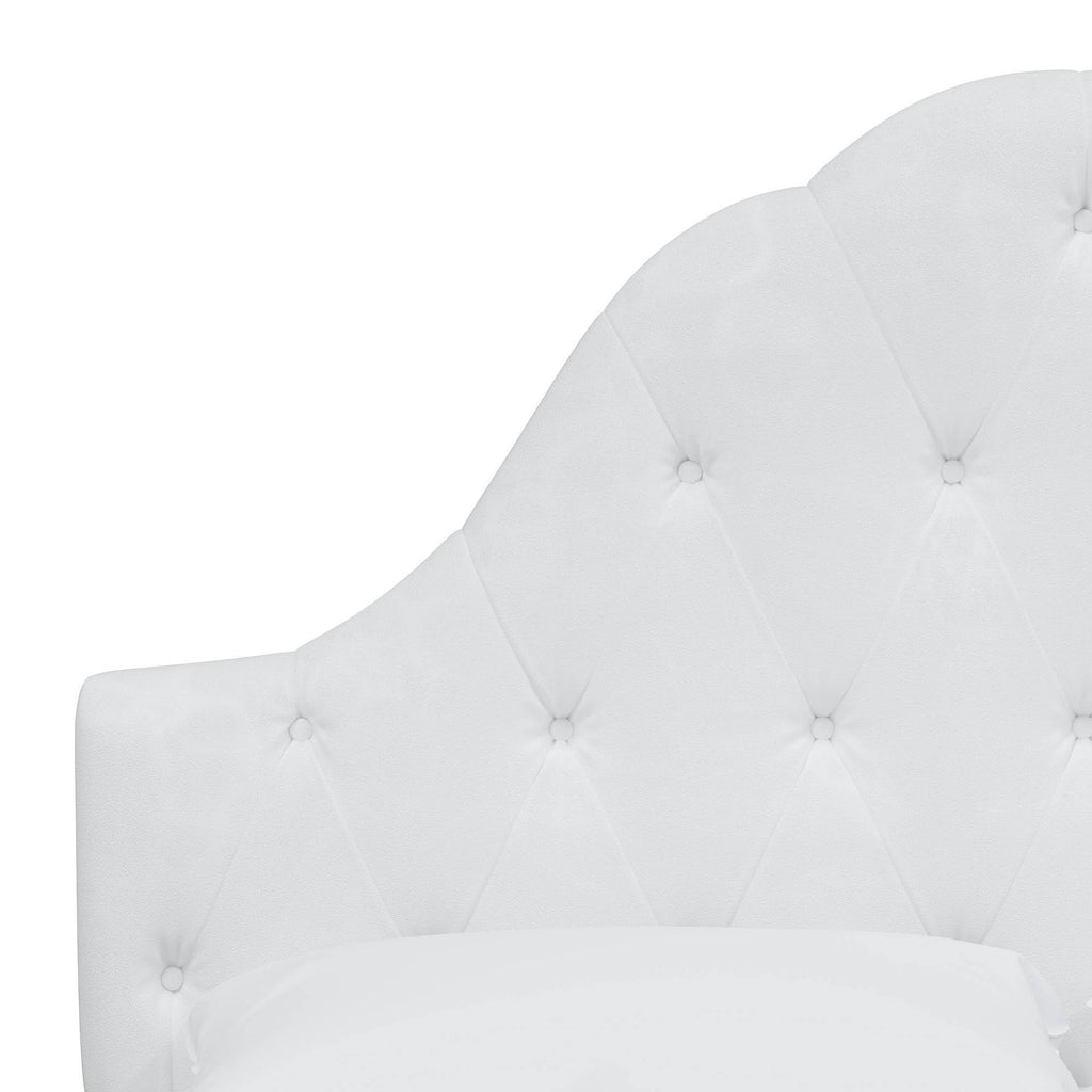 White Twin Kids' Tufted Headboard C637
