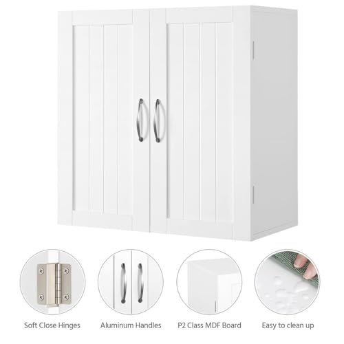 White 2 Door Wall Mount Storage Cabinet Z20032