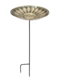 Brass Birdbath with Stake L66222