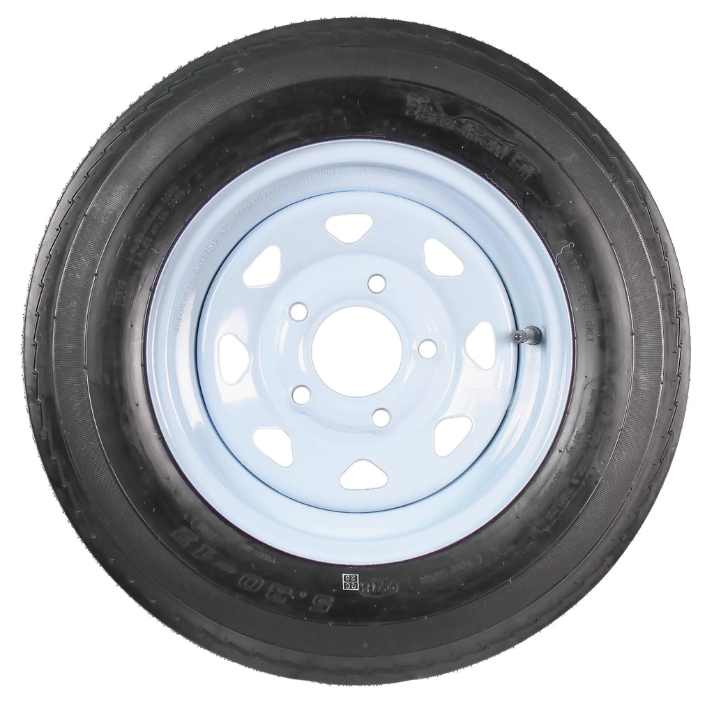 5.30-12 Trailer Tire On Rim 12 in. 5 Lug Hole Wheel C927
