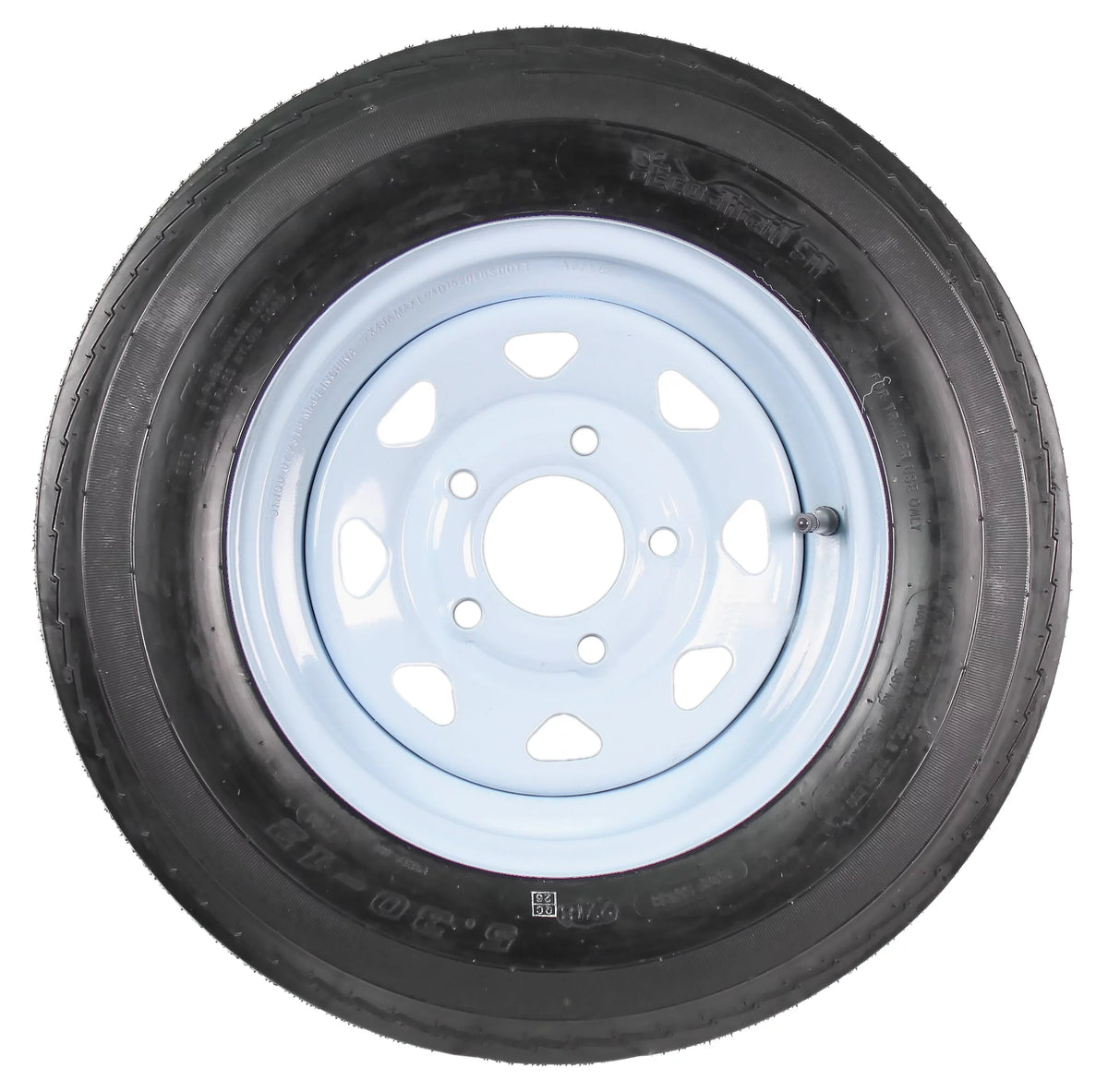 5.30-12 Trailer Tire On Rim 12 in. 5 Lug Hole Wheel C927
