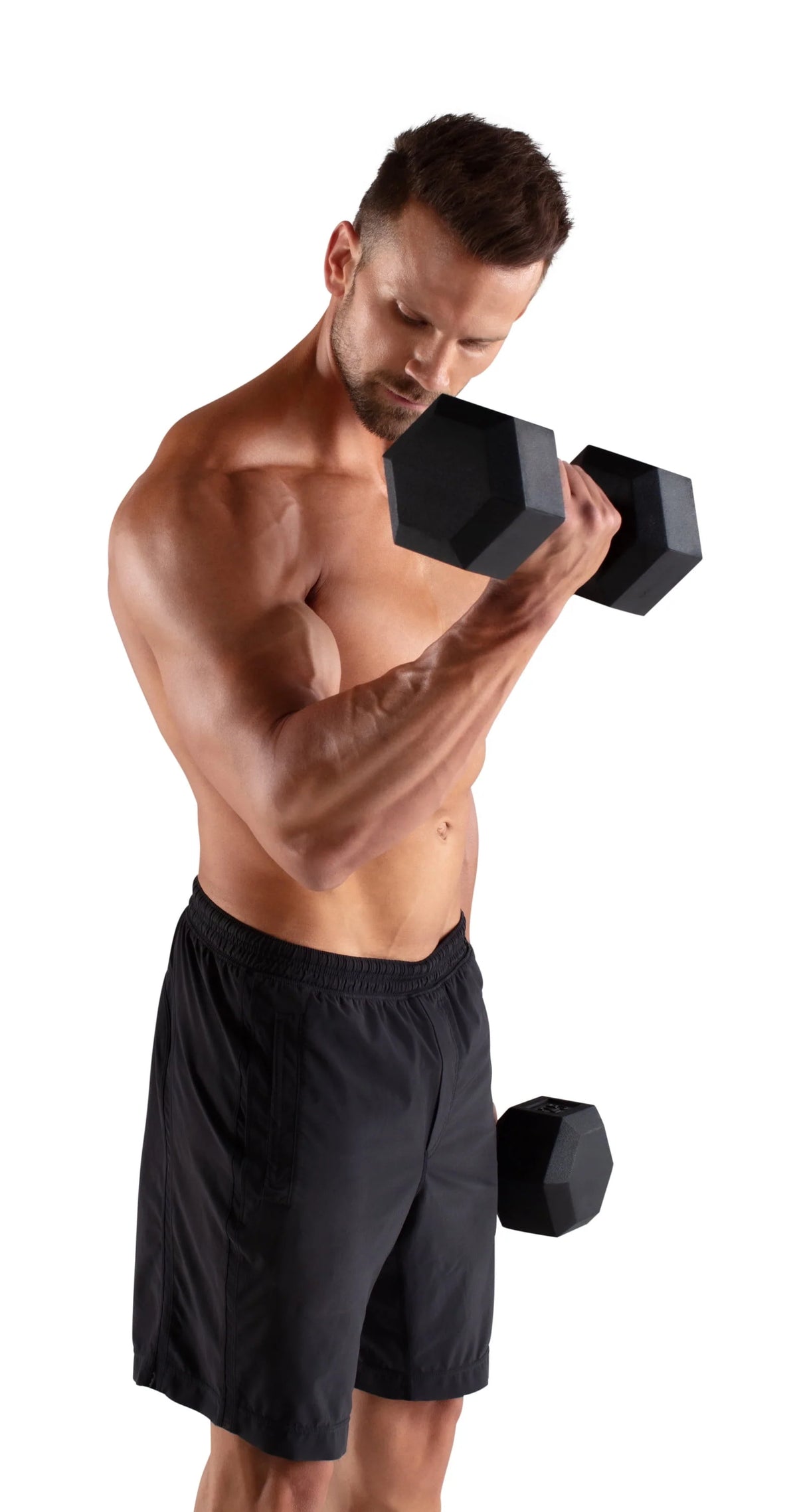 25lb Rubber Hex Dumbbell M949