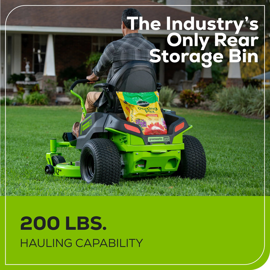 60V 42” Cordless Battery Zero Turn Riding Lawn Mower with 8Ah Batteries N451185