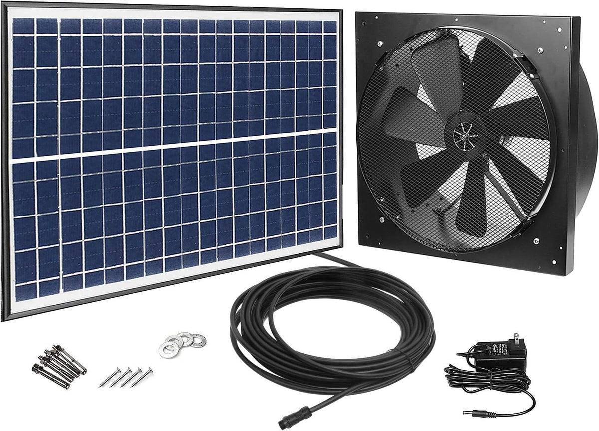Solar Powered Exhaust Fan with Thermostat X675192