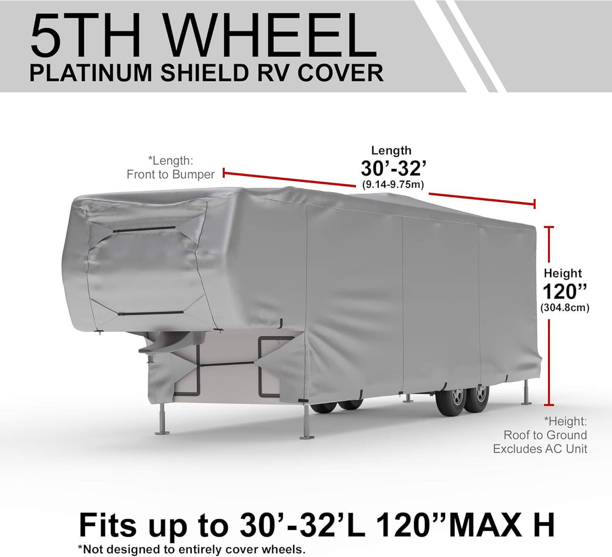 Weatherproof RV Cover for 26' - 30' 5th Wheel RV I531