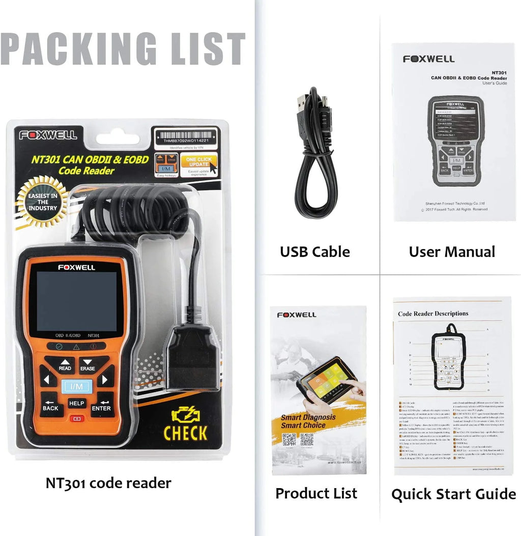 OBD2 Scanner Engine Code Reader Automotive Diagnostic Tool D86427