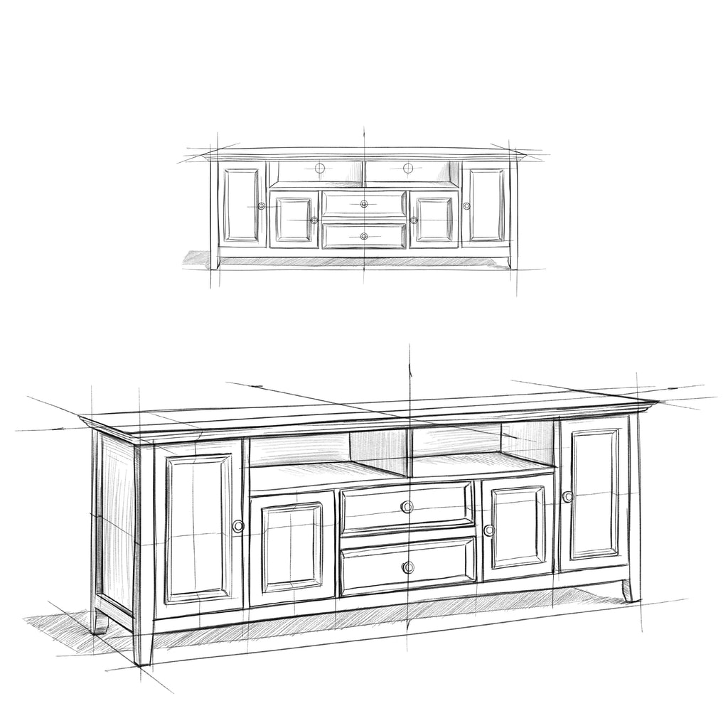 Light Golden Brown TV Media Stand R493665