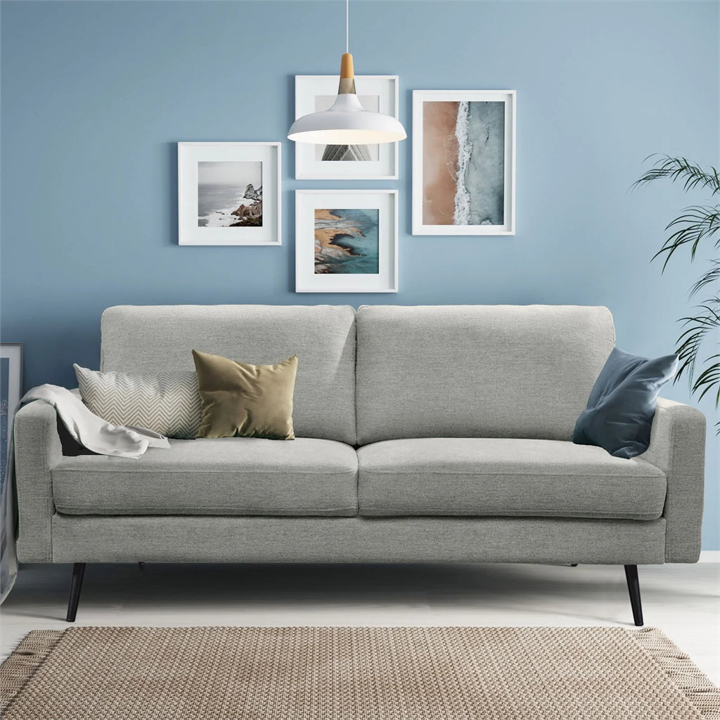 Gray Upholstered Fabric Sofa J8051