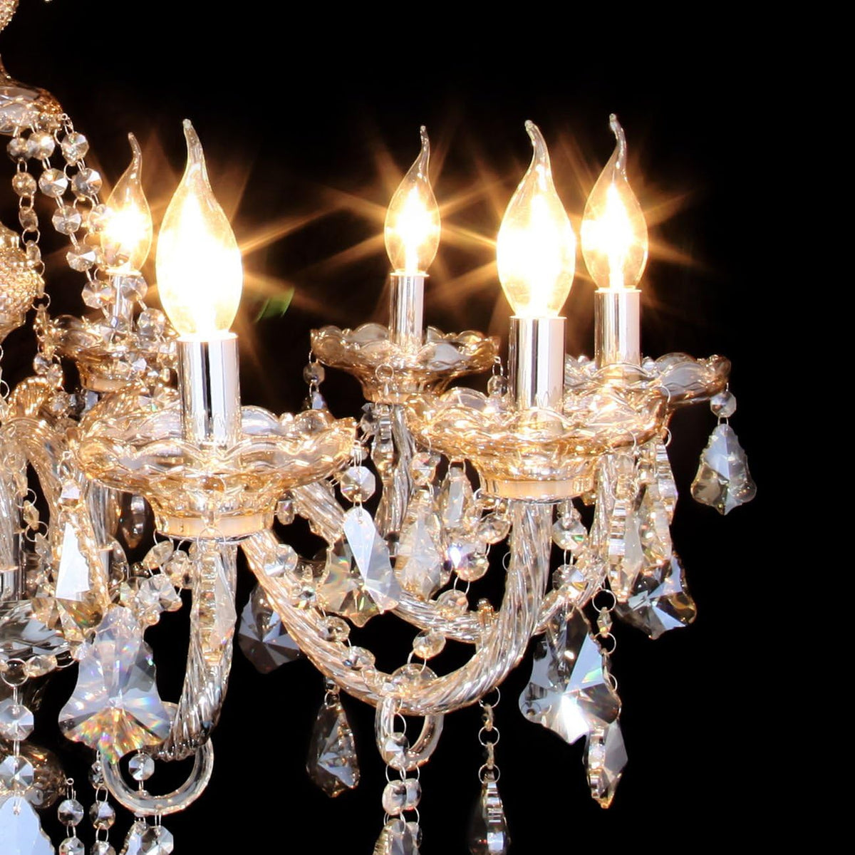 15 Lights Cognac K9 Crystal Chandelier Q979633