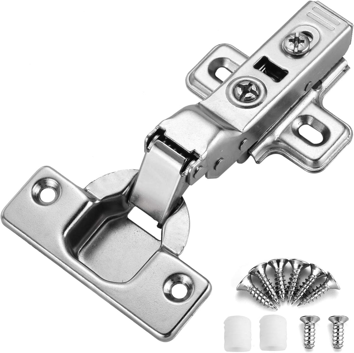 40PCS Full Overlay Frameless Soft Close Cabinet Hinges E589