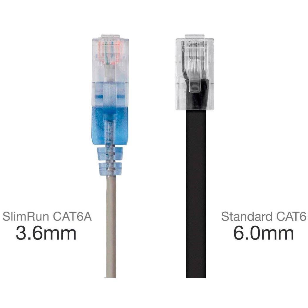 Cat6a Ethernet Network Patch Cable 30 Feet Gray 10-Pack L3031