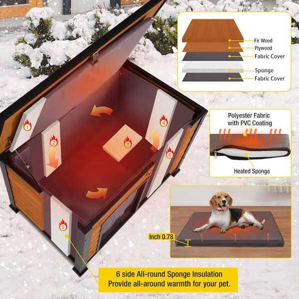 Insulated Outdoor Dog House with Liner F73318