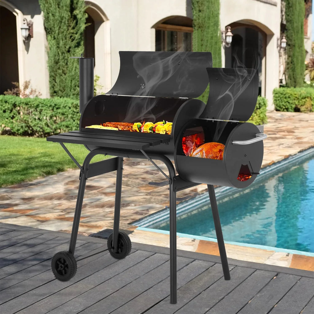 Charcoal Grills Outdoor BBQ Grill Portable Grill Offset Smoker E46210