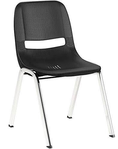Black Stack Chair with Chrome Frame C260