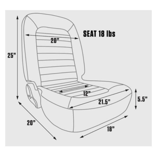 Black Vinyl Muscle Car Seat Z4094