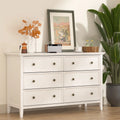 White 6 Drawer Solid Wood Dresser Q297056
