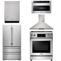 30 In. Propane Gas Range, Range Hood, Microwave Drawer, Refrigerator, Dishwasher R147