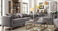 Gray Fabric Sofa Loveseat Set 2Pcs W585