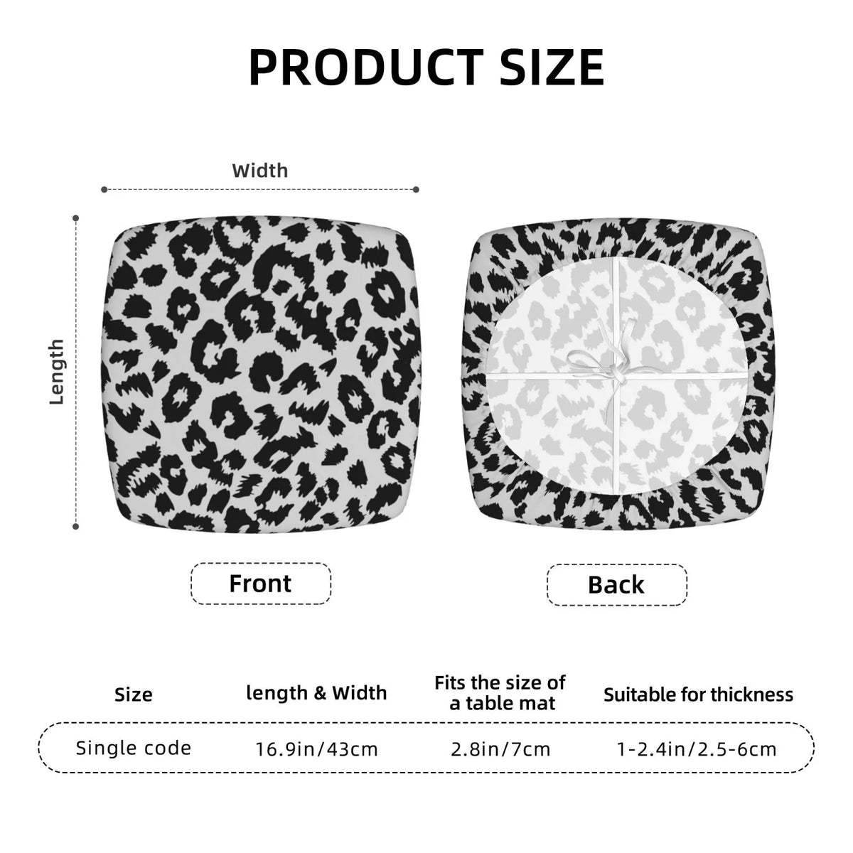 Leopard Print Dining Chair Seat Covers R987303