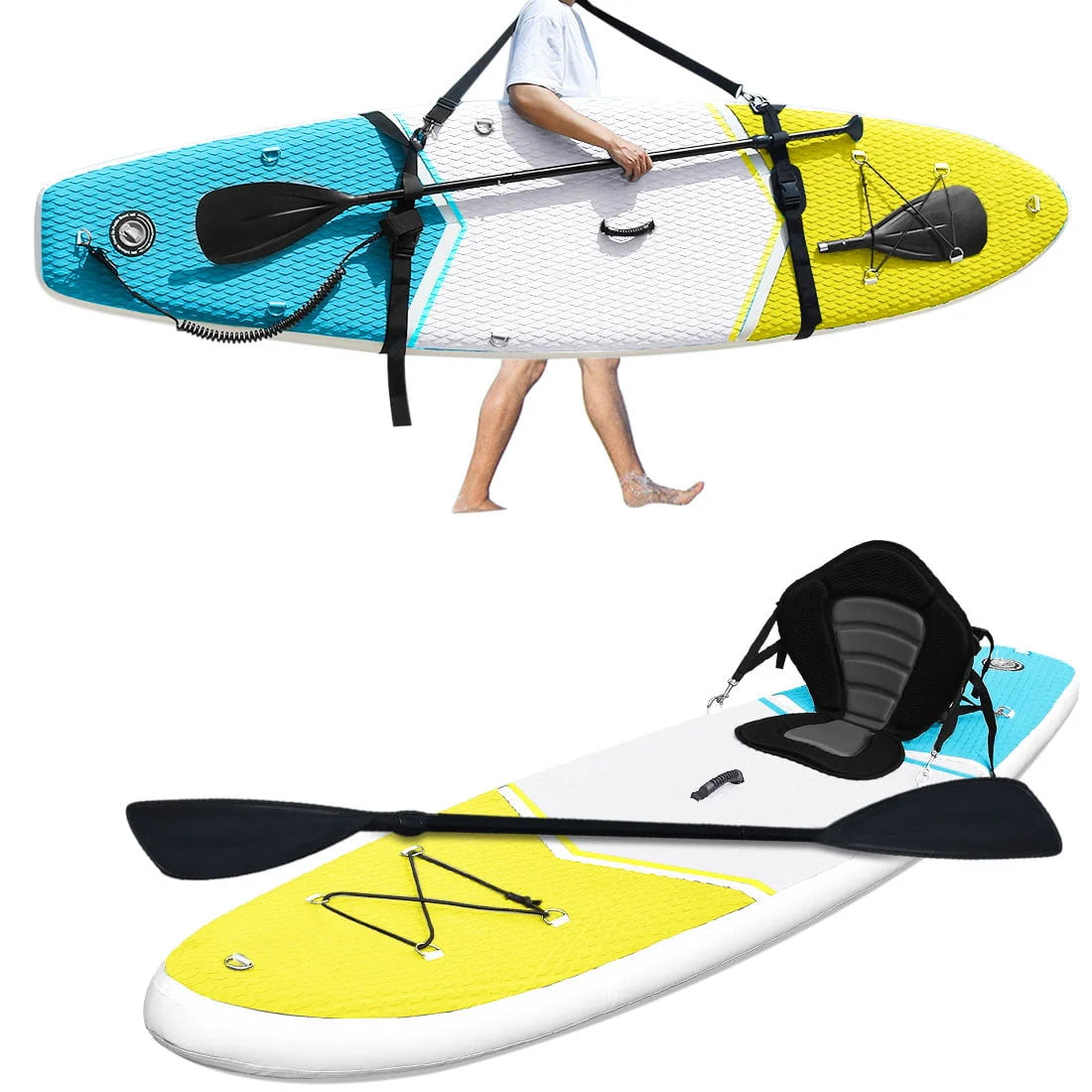 Inflatable Stand Up Paddle Board with Kayak Convertible Seat Y597