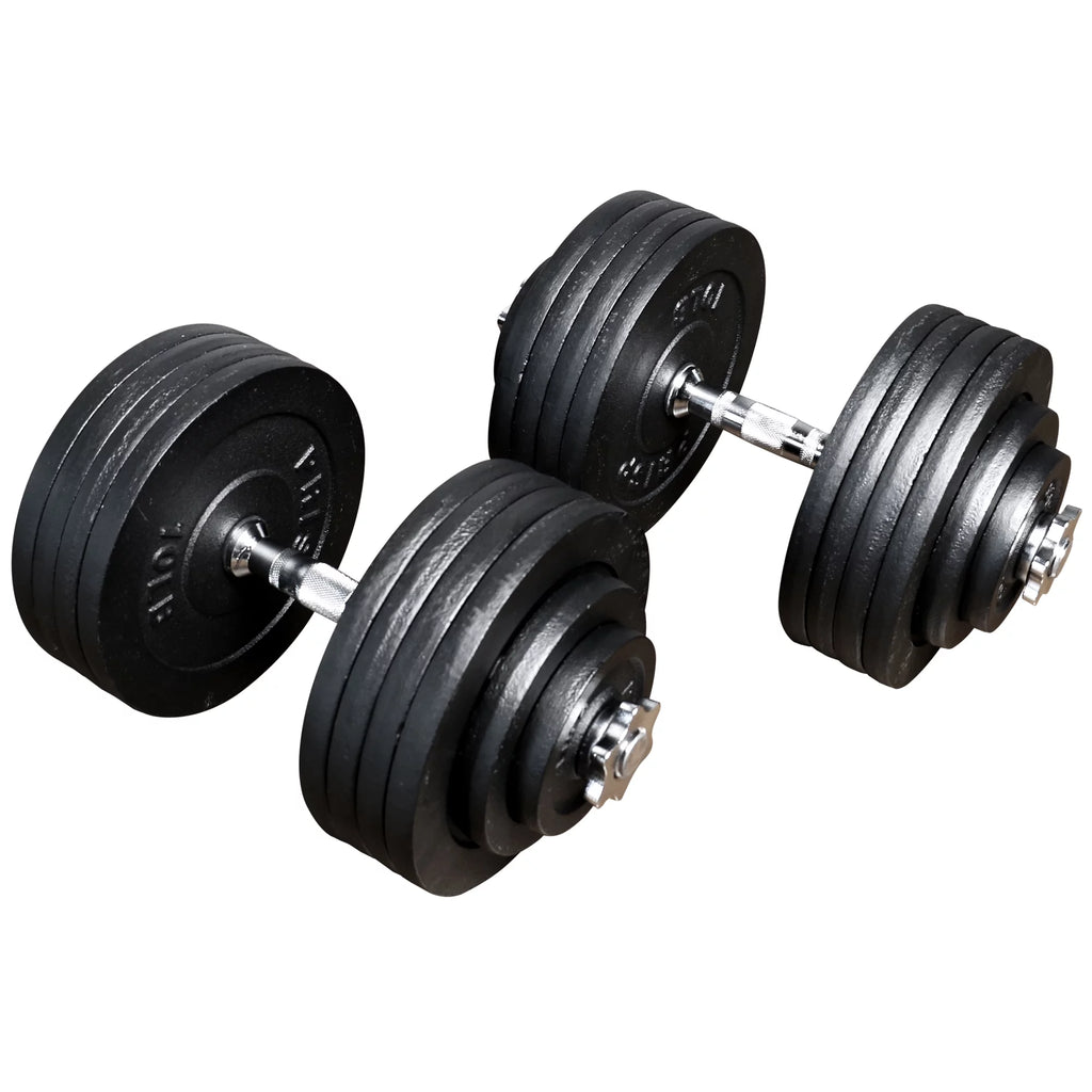 Adjustable Weight Dumbbells Set with Cast Iron Plates R68850