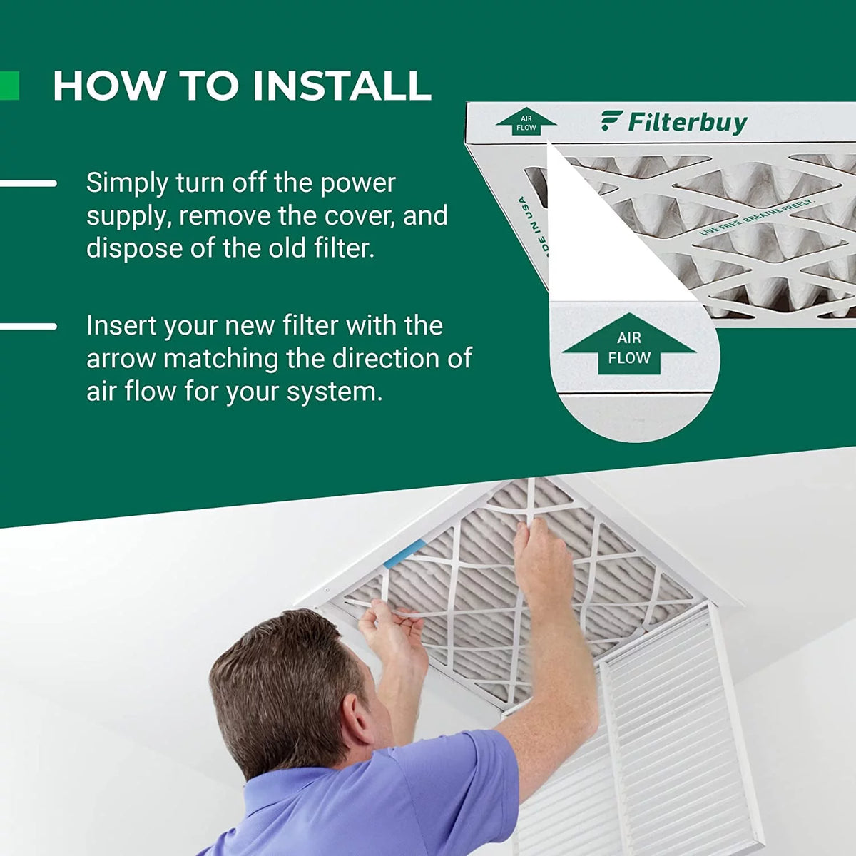 20x25x5 MERV 8 Pleated HVAC Air Filters (3-Pack) K1294