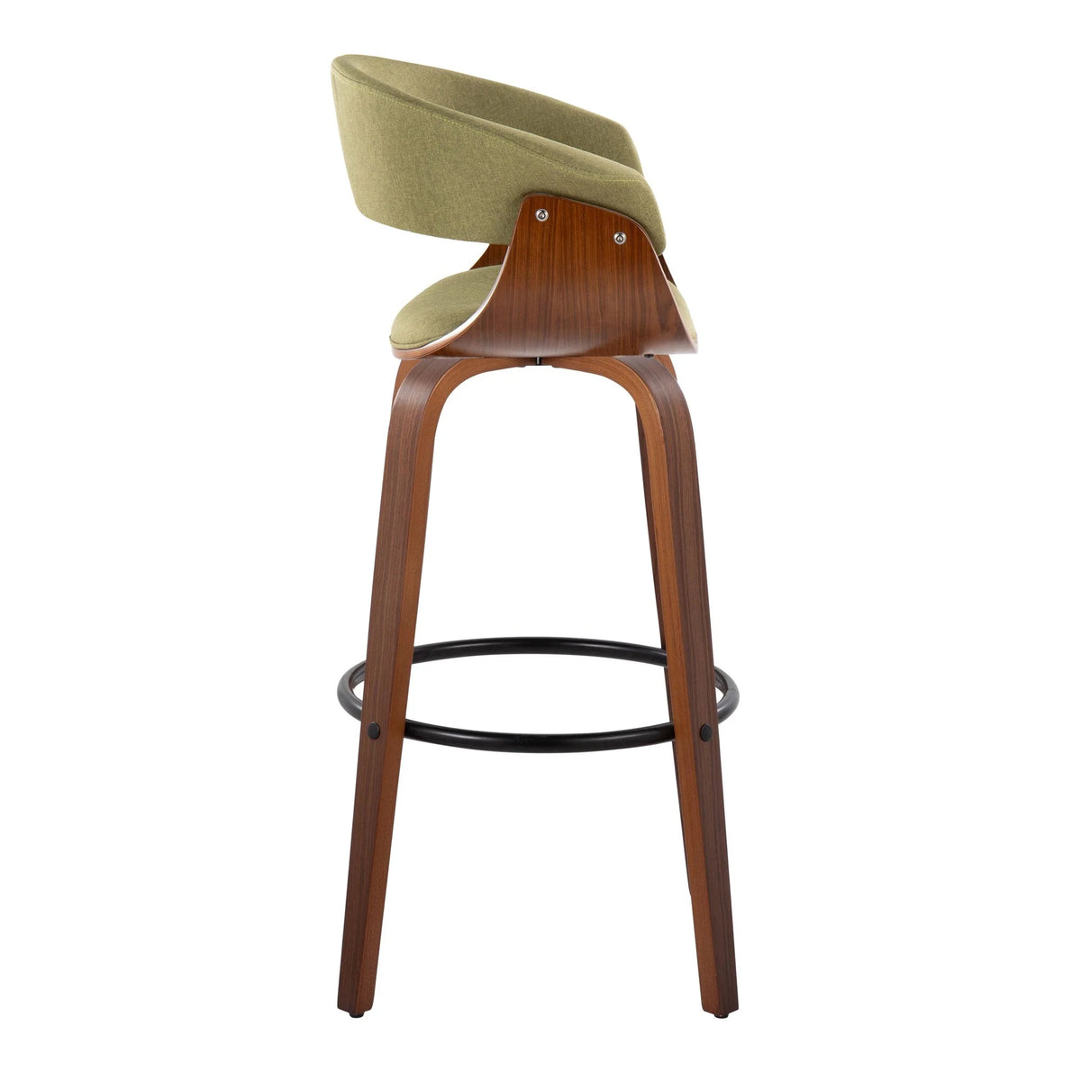 Green Fabric Barstool Set of 2 X228050