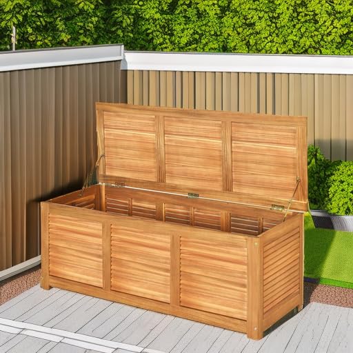 46 Gallon Acacia Wood Storage Bench M655