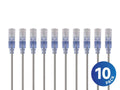 Cat6a Ethernet Network Patch Cable 30 Feet Gray 10-Pack L3031