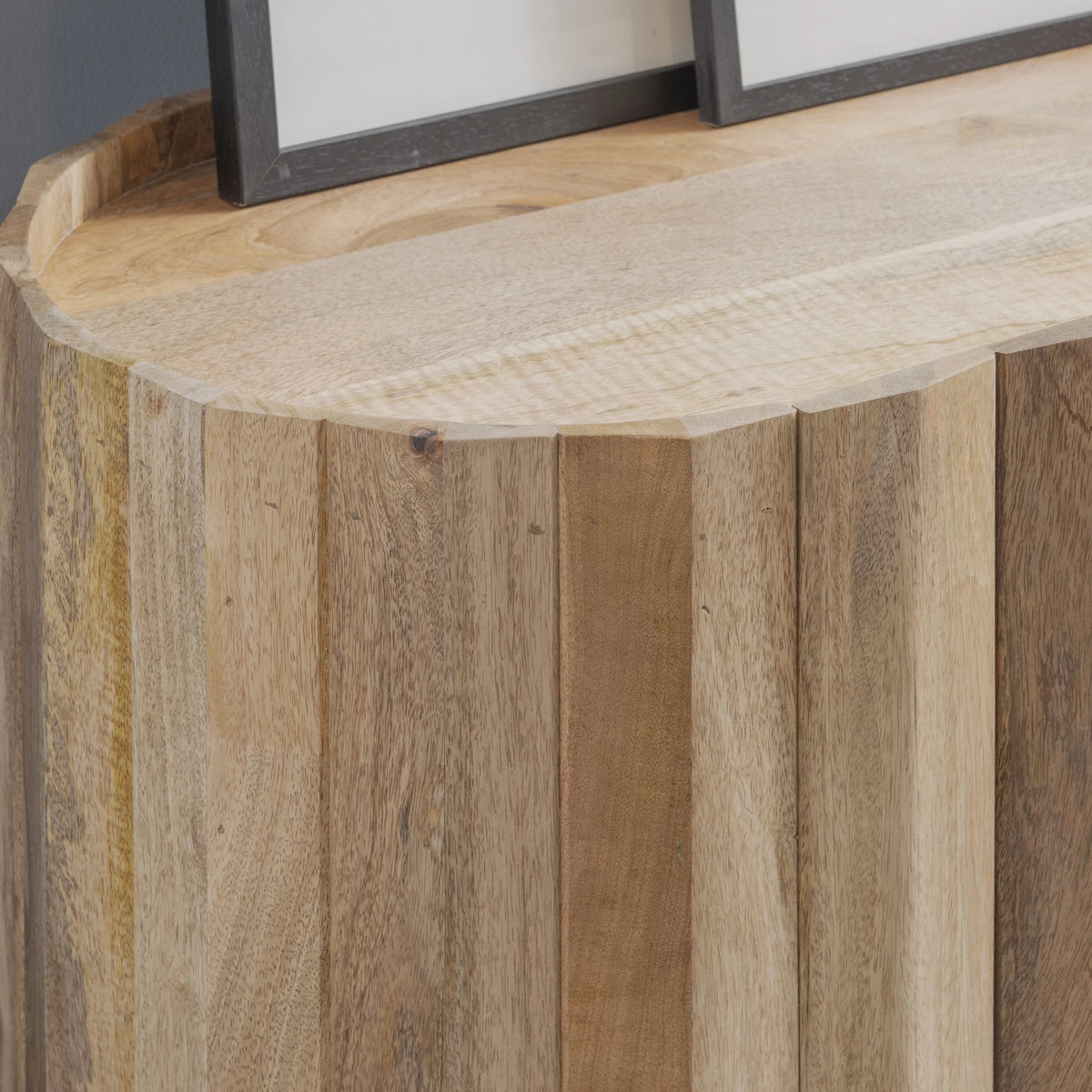 Wood and Iron Console Table with Shelves L125272