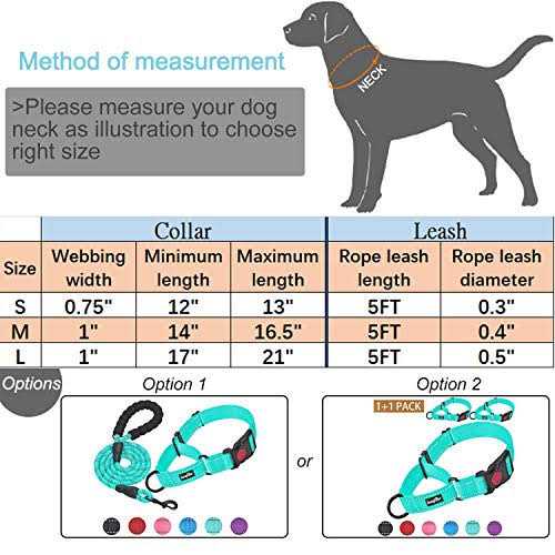 2 Packs Martingale Dog Collar with Quick Release Buckle Reflective Dog Training Collars X43691