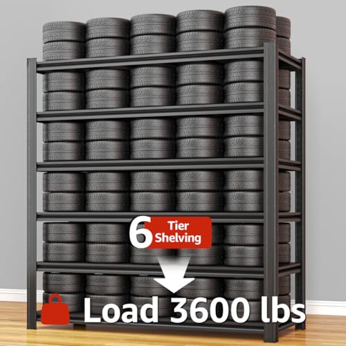 5 Tier Adjustable Heavy Duty Metal Shelving Unit, Black M57252