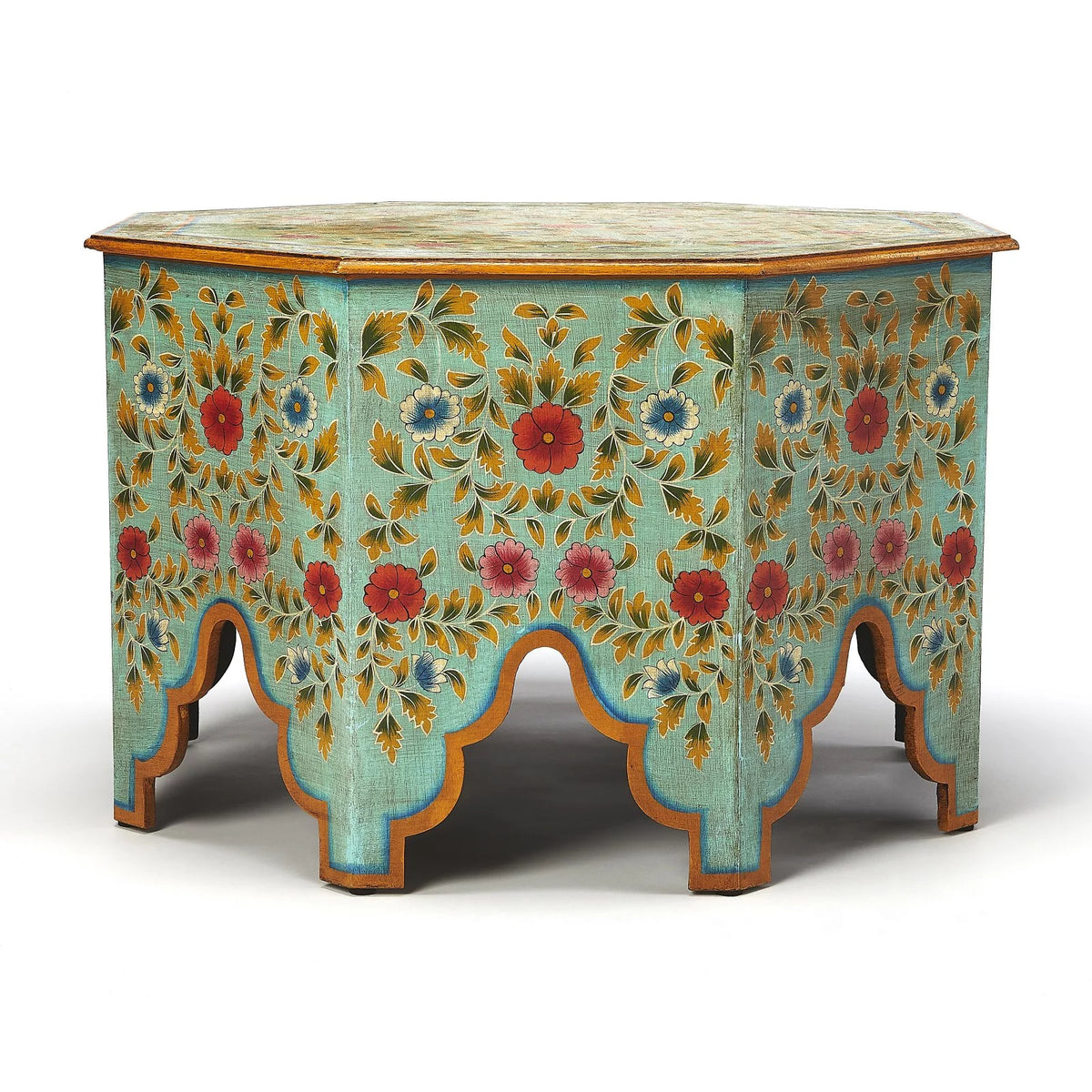 Hand Painted Coffee Table in Espresso K7365
